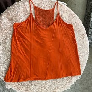 Ladies orange tank top